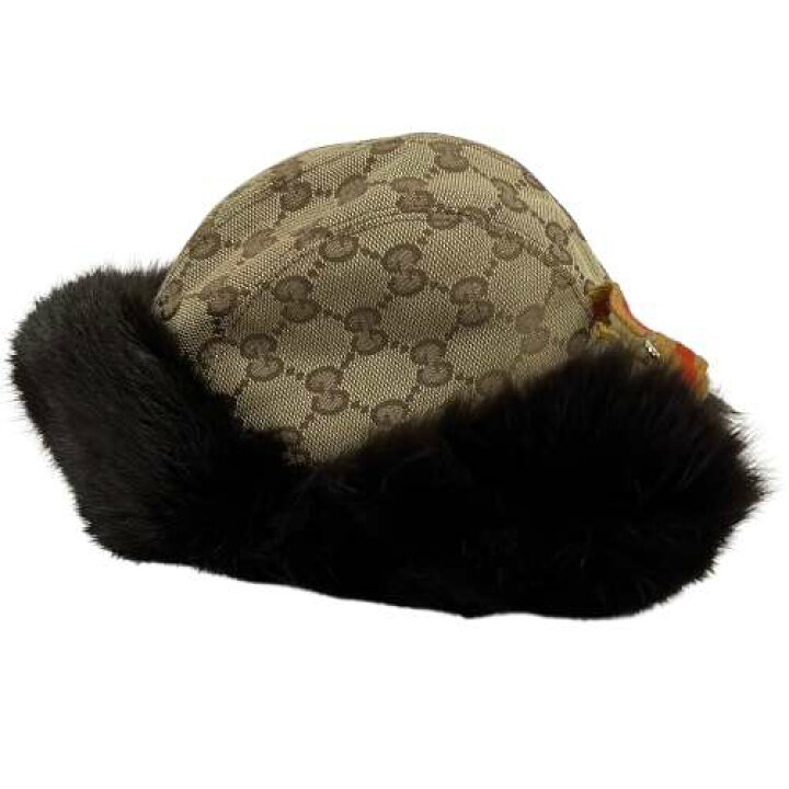 楽天市場】【中古】GUCCI パイロットキャップ GG キャンバス キャップ 