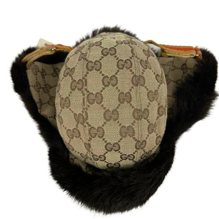 楽天市場】【中古】GUCCI パイロットキャップ GG キャンバス キャップ 