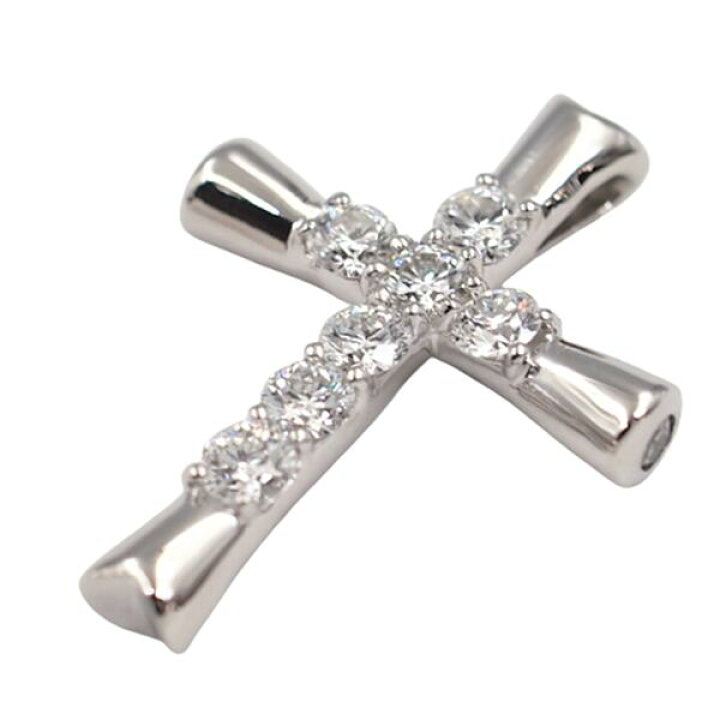楽天市場】【中古】D1.031ct ダイヤモンド クロス ペンダント トップ 