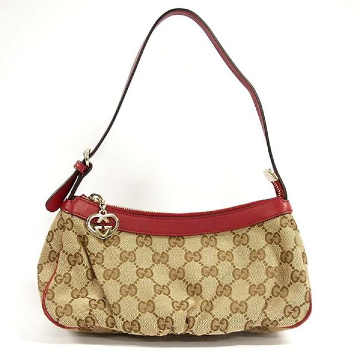 楽天市場】【中古】GUCCI 245938 アクセサリーポーチ レッド/ベージュ  