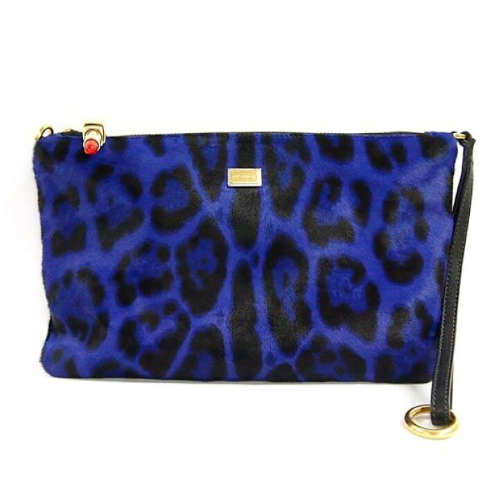 楽天市場】【中古】Dolce & Gabbana クラッチバッグ レオパード ハラコ 