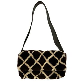 CHANEL シャネル ショルダーバッグ ムートン ブラウン □□ USED-B
