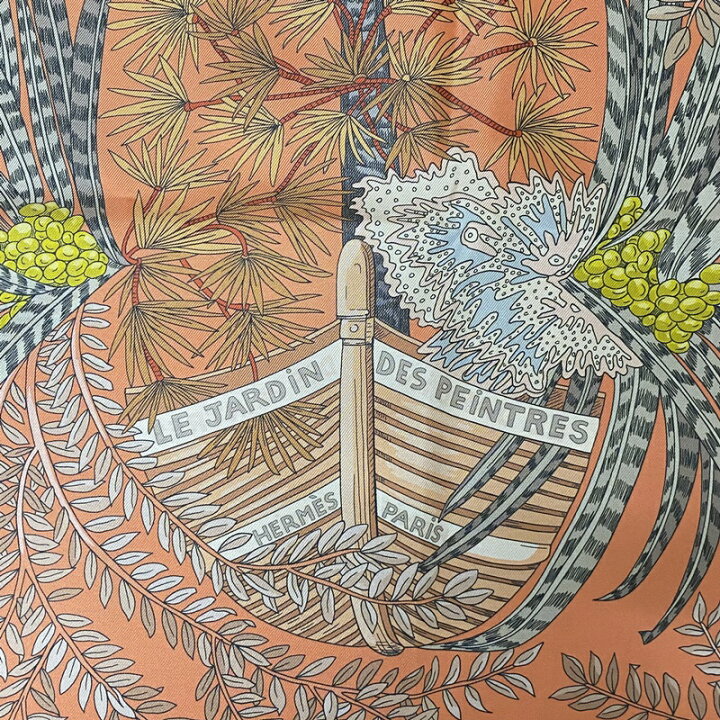 楽天市場】【美品】HERMES カレ ダブルフェイス90 LE JARDIN DES 