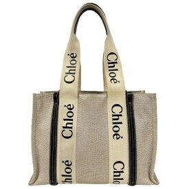 CHLOE クロエ 04217565 WOODY ミディアム トートバッグ □□ USED-B