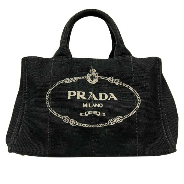 楽天市場】PRADA プラダ CANAPA カナパトート ハンドバッグ ブラック 