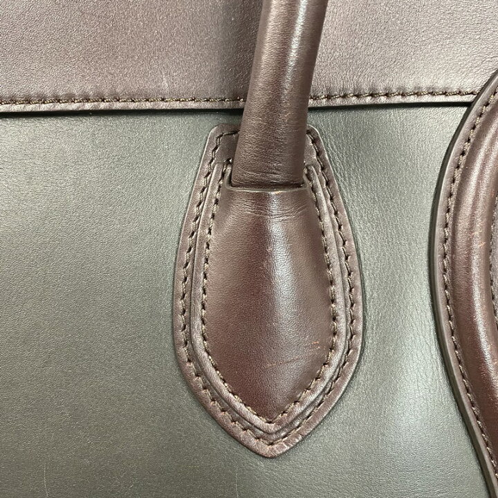 楽天市場】【中古】CELINE ラゲージ ミニ ショッパー ドラムドカーフ  