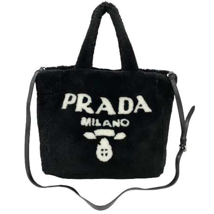楽天市場】【中古】PRADA 1BG374 トートバッグ シアリング シープ 