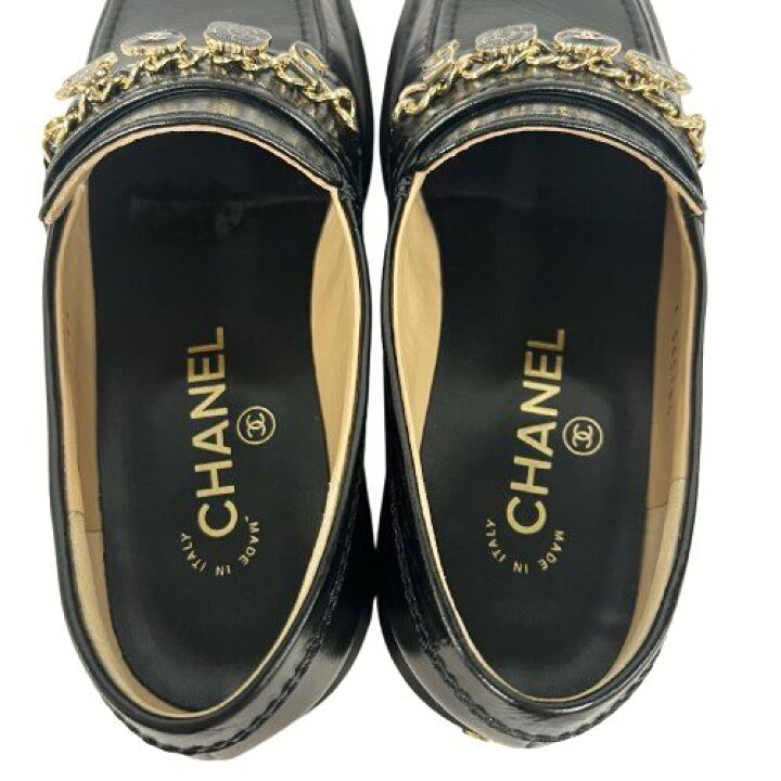 楽天市場】CHANEL シャネル 24A G45785 モカシン ローファー サイズ 