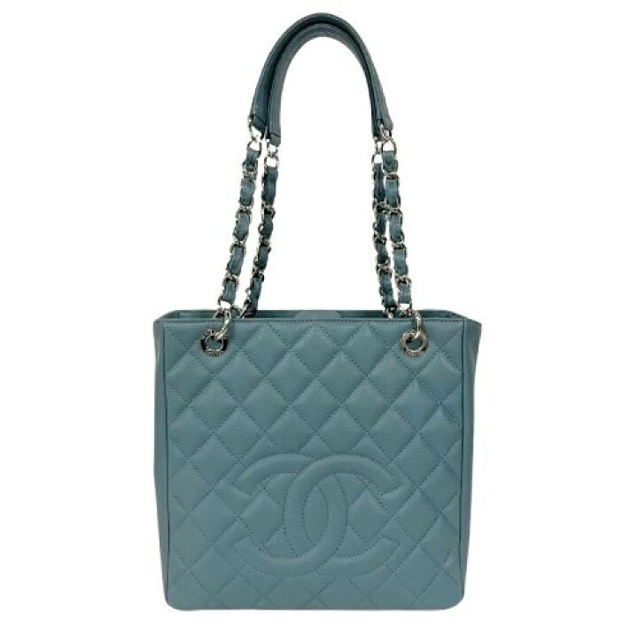 楽天市場】CHANEL シャネル PSTチェーントートバッグ ブルー系 