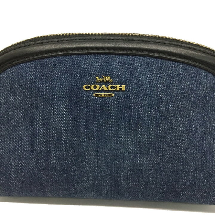 楽天市場】COACH【コーチ】デニム柄 ポーチ 化粧ポーチ 小物入れ 91759 