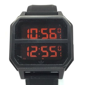 adidas【アディダス】クォーツウォッチ　Z1676-00　ユニセックス　ブラック　デジタル腕時計【中古品/USED-B】 かんてい局名護店　ng3100003927300083
