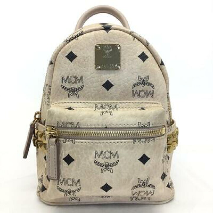 MCM バックパックリュックベージュ 