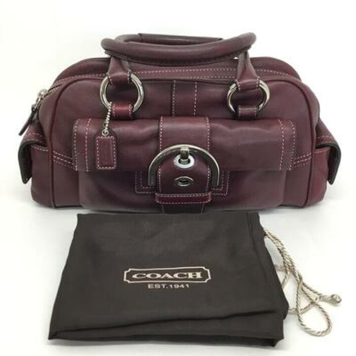 楽天市場】COACH【コーチ】ハンドバッグ 8A10 ワインレッドカラー 