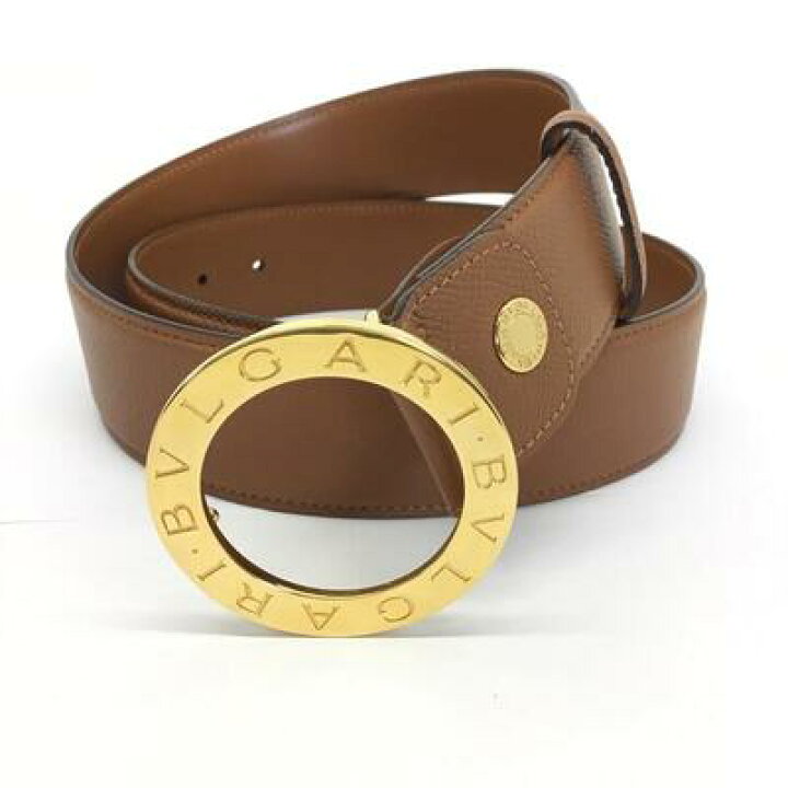 楽天市場】BVLGARI【ブルガリ】レザーベルト ブラウン ゴールド金具 約 