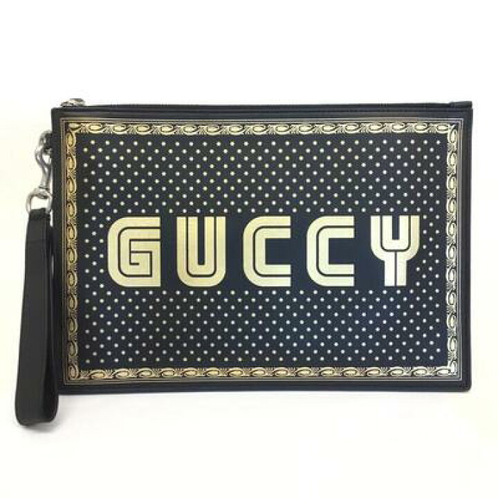 楽天市場】GUCCI グッチ クラッチバッグ 510489 GUCCYプリント レザー 