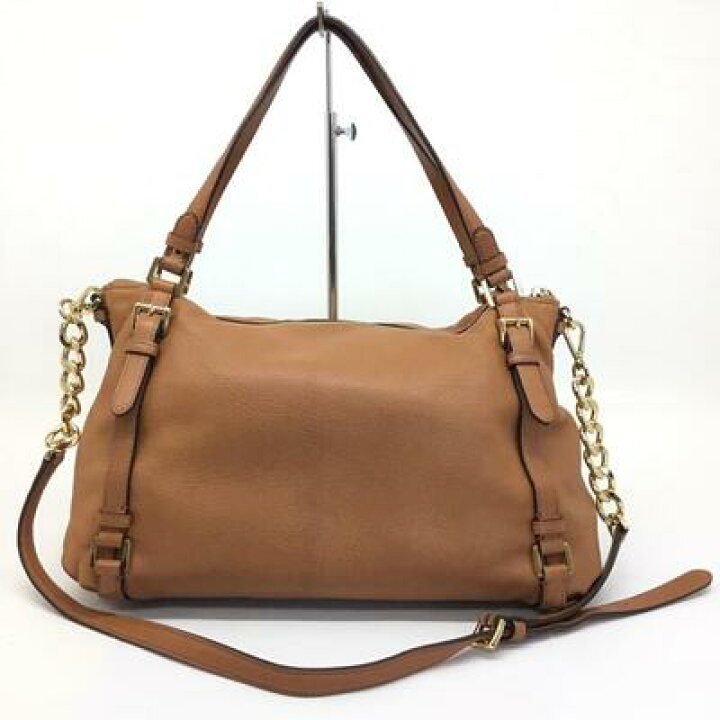 MICHAEL KORS】2way ハンドバッグ ゴールド金具 本革 ブラウン 楽天 