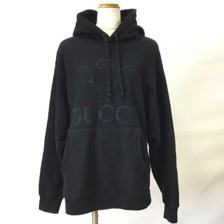楽天市場】GUCCI【グッチ】ブラック ロゴ プリオーバーパーカー 560502 