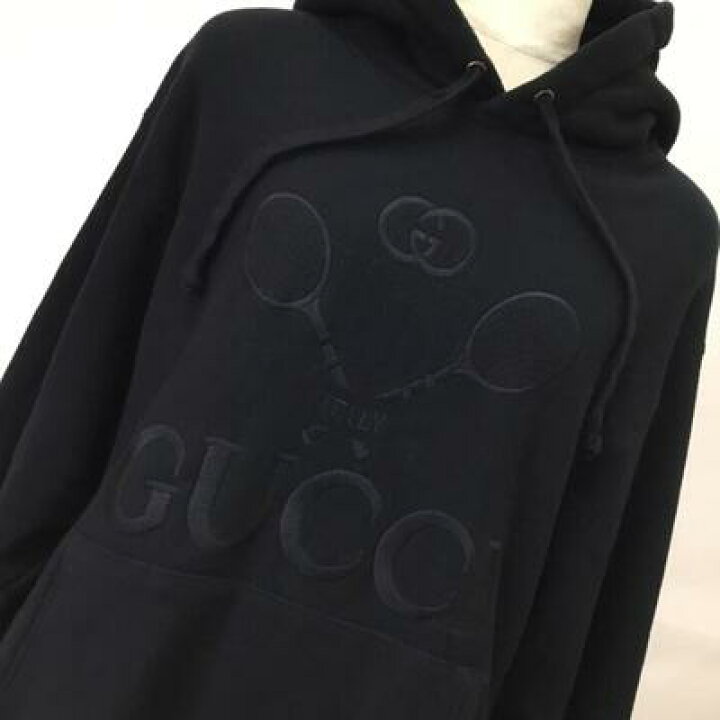 楽天市場】GUCCI【グッチ】ブラック ロゴ プリオーバーパーカー 560502 