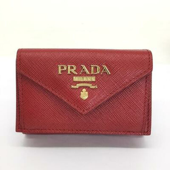 楽天市場】PRADA【プラダ】三つ折り財布 コンパクトウォレット レザー 