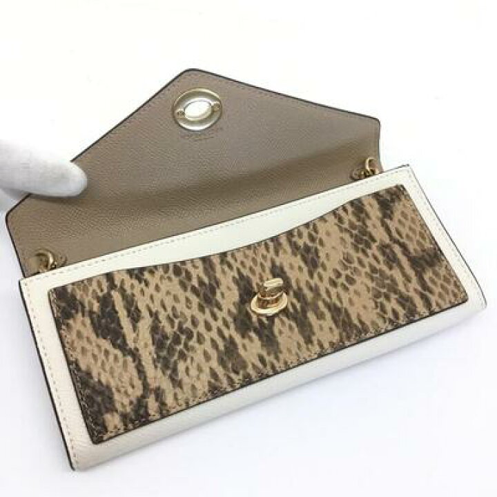 楽天市場】COACH【コーチ】C1911 チェーンウォレット 長財布 ホワイト  