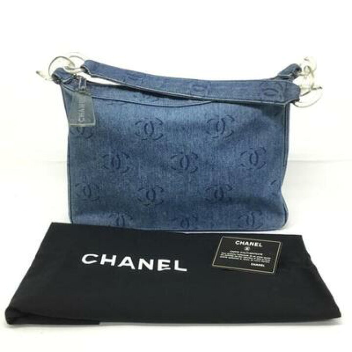 楽天市場】CHANEL【シャネル】デニム ワンショルダーバッグ ブルー 