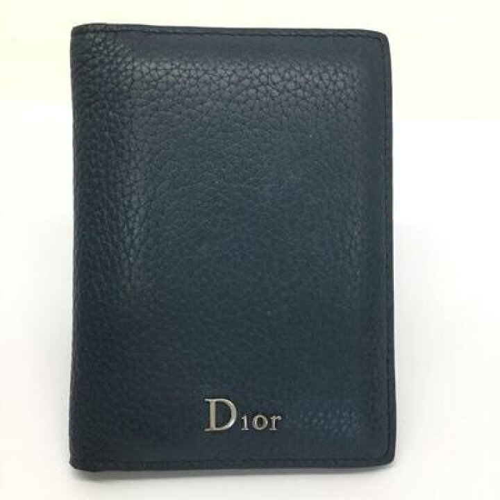 楽天市場】DIOR【ディオール】カードケース ネイビー レザー 名刺入れ 