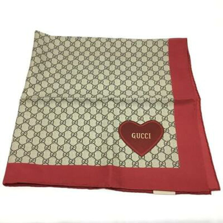 楽天市場】GUCCI【グッチ】・特上品・シルクスカーフ バレンタイン限定  
