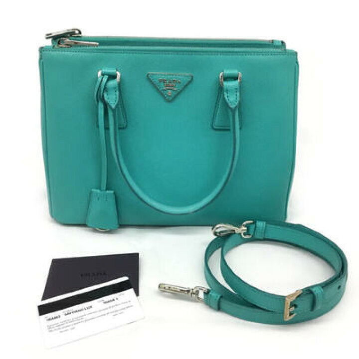 楽天市場】PRADA【プラダ】2WAYバッグ 1BA863 サフィアーノ GIADA 翡翠  