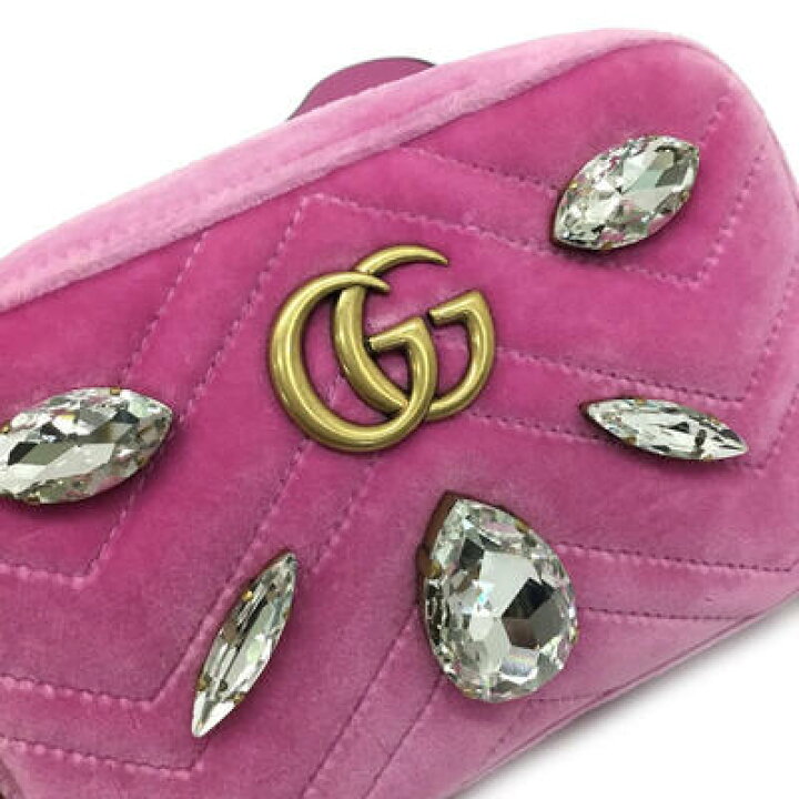 楽天市場】GUCCI【グッチ】ベルベットショルダーバッグ 448065 