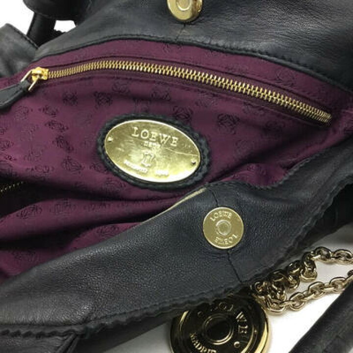 楽天市場】LOEWE【ロエベ】ナッパアイレ レザー ハンドバッグ ブラック 