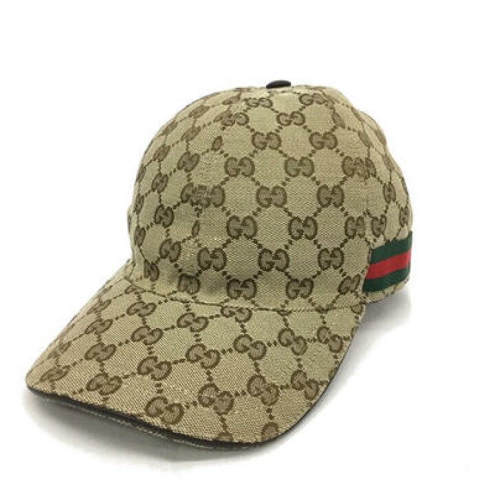 楽天市場】GUCCI【グッチ】シェリーライン キャップ GGキャンバス 
