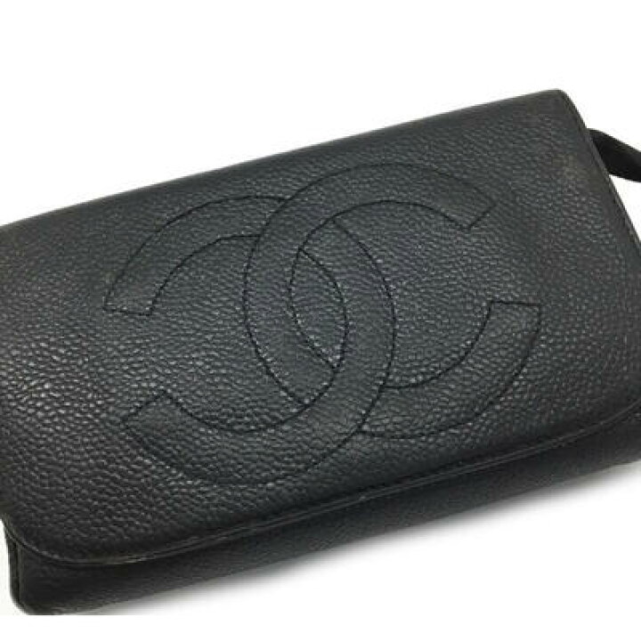 楽天市場】CHANEL【シャネル】・訳アリ・ ミラー付き ポーチ キャビア 