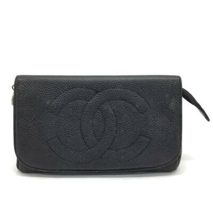 楽天市場】CHANEL【シャネル】・訳アリ・ ミラー付き ポーチ キャビア 