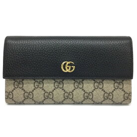 GUCCI【グッチ】GGマーモント　レザー　コンチネンタルウォレット　456116・493075　GGスプリーム【中古品/USED-AB】質屋　かんてい局那覇店　n3101900927300086