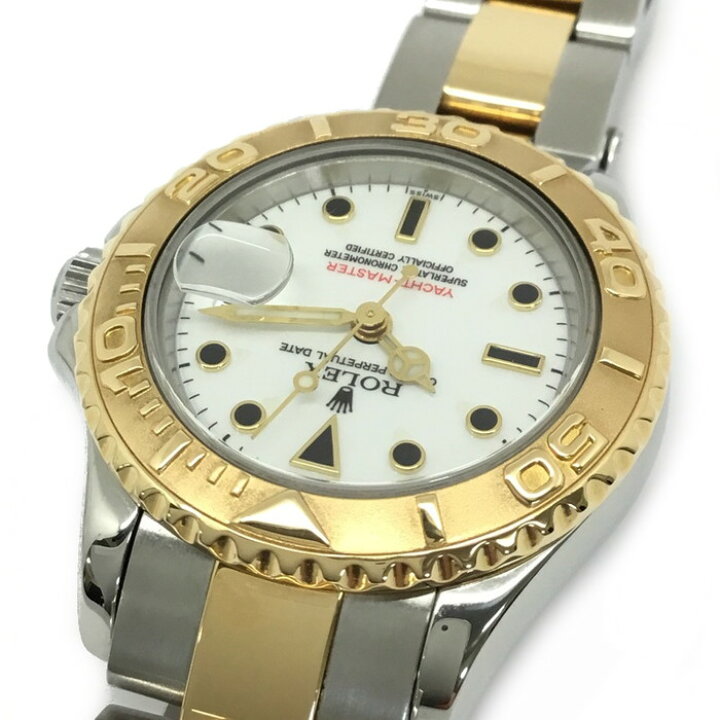 ROLEX ヨットマスター 69623 OH済 U番 29mm 白文字盤 ロレゾール コンビ YG SS レディースウォッチ 腕時計 ロレックス 【中古】