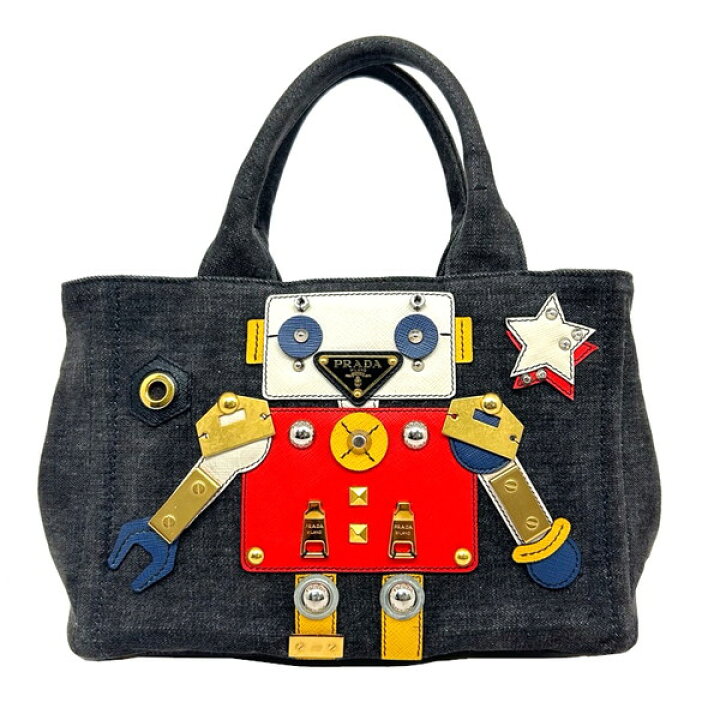 楽天市場】PRADA【プラダ】カナパ ロボット 2WAYハンドバッグ トート  