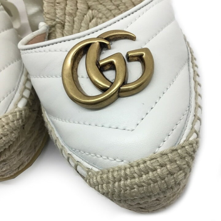 楽天市場】GUCCI【グッチ】GGマーモント レースアップサンダル 厚底  
