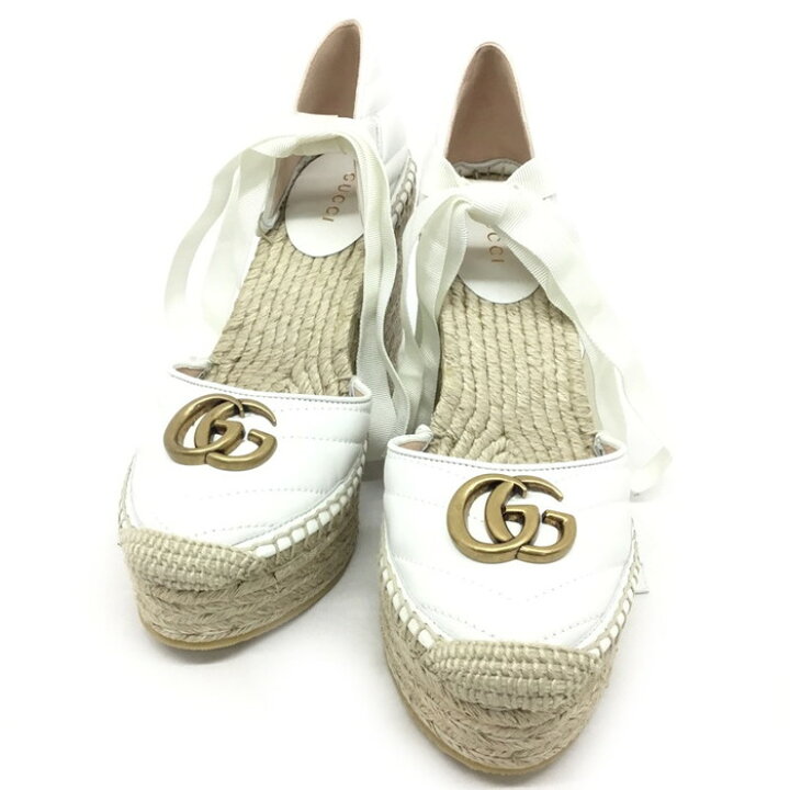 楽天市場】GUCCI【グッチ】GGマーモント レースアップサンダル 厚底  