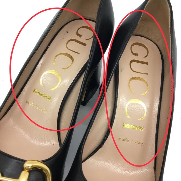 楽天市場】GUCCI【グッチ】ホースビット ミッドヒールパンプス 643886  