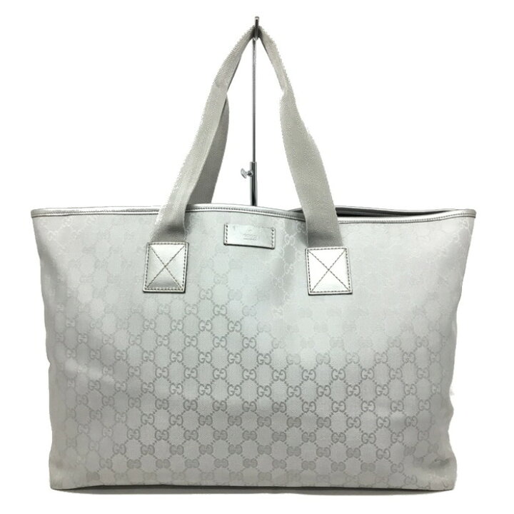 楽天市場】GUCCI【グッチ】トートバッグ 267474 GGキャンバス シルバー 