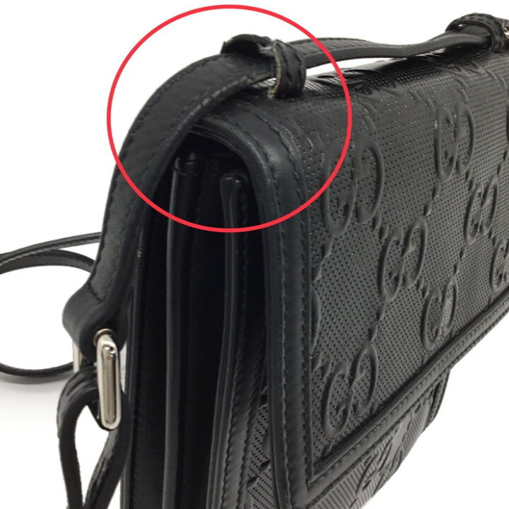 楽天市場】☆お買い得商品☆GUCCI【グッチ】GGエンボス メッセンジャー  