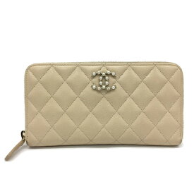 CHANEL【シャネル】ロングジップ　ウォレット　ラウンドファスナー長財布　キャビアスキン　マトラッセ　パールココマーク【中古品/USED-B】質屋　かんてい局那覇店　n3101559927300030
