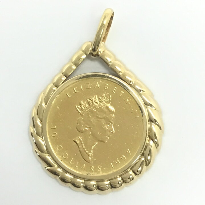 楽天市場】【K24】/K18 ペンダントトップ メイプルリーフ金貨（1/4oz 