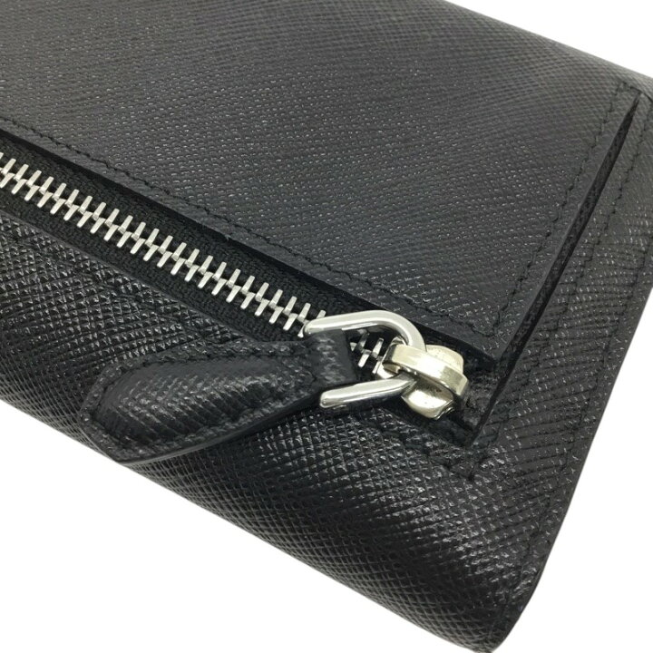 楽天市場】PRADA プラダ 二つ折り長財布 1MH132 レザー ブラック 