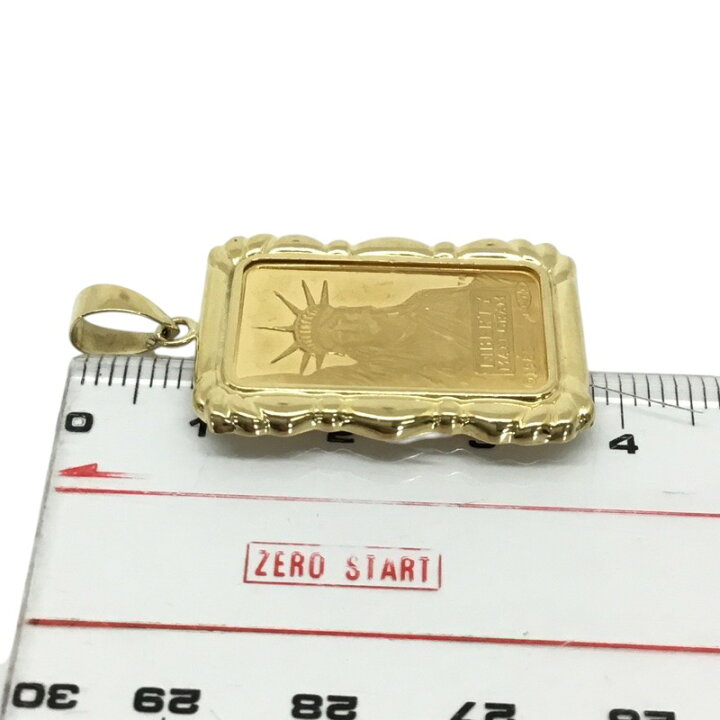 楽天市場】【K24】/枠K18 ペンダントトップ リバティ金貨 総重量約6.8 