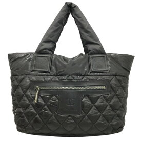 CHANEL【シャネル】ココ　コクーン　スモールトートバッグ　ハンドバッグ　ナイロン　ダークグレー系【中古品/USED-B】質屋　かんてい局那覇店　n3100541927300051