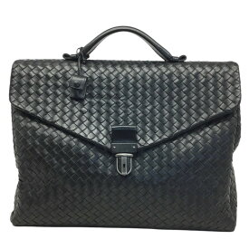 BOTTEGA　VENETA【ボッテガヴェネタ】イントレチャート　ビジネスバッグ　ハンドバッグ　113095　レザー　ブラック　メンズ【中古品/USED-B】質屋　かんてい局那覇店　n3101460927300002