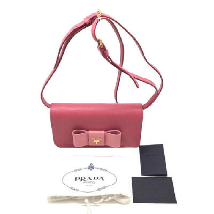 楽天市場】PRADA【プラダ】 サファイアーノ レザーショルダーバッグ 