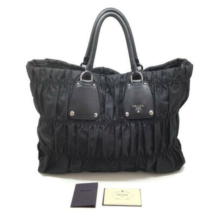 楽天市場】PRADA プラダ BN1232 ナイロン ギャザー トートバッグ 