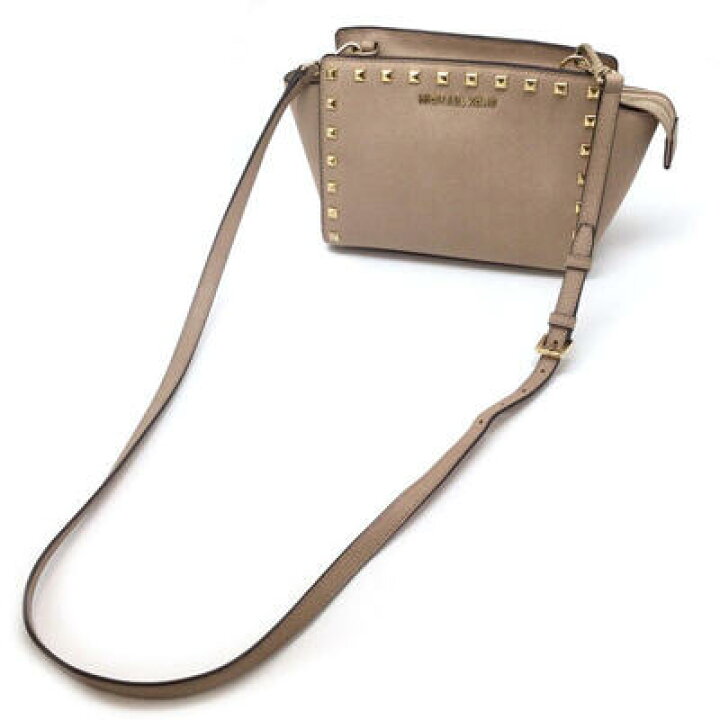 MICHAEL KORS スタッズショルダーバッグ ベージュ